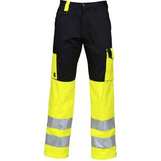 ProJob 646501 6501 buks en iso 20471 klasse 2 / Arbejdsbukser Yellow/Black C46
