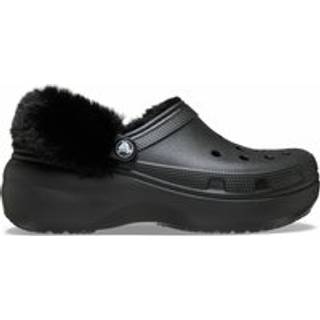 Crocs Træsko - Classic Platform Fuzz Lined - Black