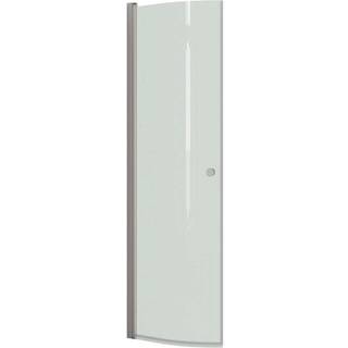 Scanbad Match E halvrund svingdør, B62-64 cm, H200 cm, satin/klart glas