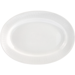 Rörstrand Swedish Grace Hvid Tallerken Oval 32 cm.