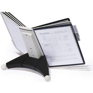 Durable Registersystem til bord med 10 lommer sort/grå komplet