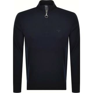 Barbour Men's Cotton Half Zip Navy, XL