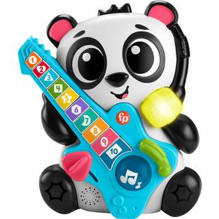 Fisher-Price Baby Learning Toy Link Squad Jam & Count Panda med musik og lys i alderen 9 måneder kompatible kun med linkholdsartikler