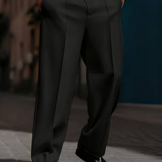 TEMU Men's Trousers Loose Casual Straight Cut Simple Comfortable