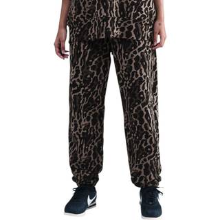 Overdimensionerede Nike Phoenix Fleece-sweatpants med print og høj talje til kvinder - sort - S (EU 36-38)