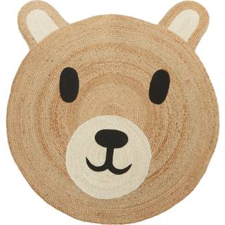 Tæppe med bamsemotiv Ø90 cm