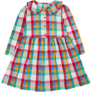 Frugi Frugi Blue Ffion Christmas Dress - 6-7 Yrs