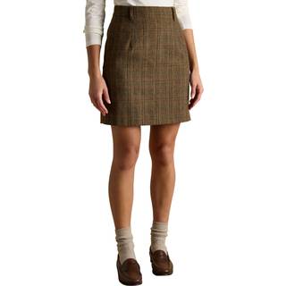 Joules Joules Bramble Brown Check Tweed Skirt - 42