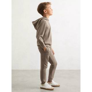 Reiss Reiss Taupe Brown Fabien 13-14 yrs Interlock Jersey Hoodie
