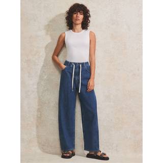 Ro & Zo Ro & Zo Blue Ro & Zo - GREEN DENIM DRAWSTRING WAIST JEANS