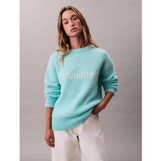 Alpaca Blend Logo Jumper - Blue - S