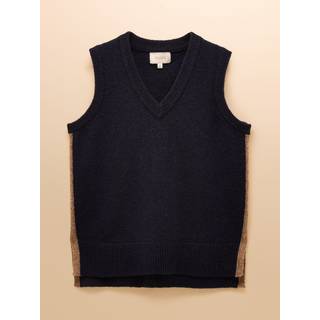 Joules Joules Holly Navy V-Neck Longline Knitted Vest