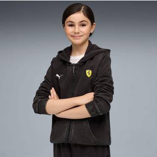 PUMA Scuderia Ferrari Sportswear Hooded Sweat Jacket Youth, Clothing, Black, 7-8Y
