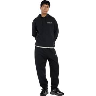 New Balance New Balance Black Mens Linear Heritage Graphic Print Fleece Joggers