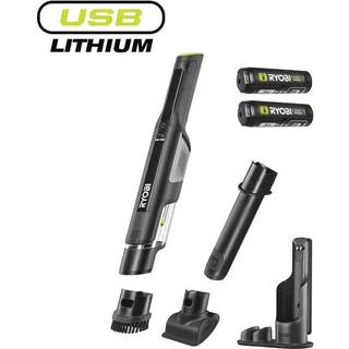 Ryobi 4V USB Lithium™ Håndstøvsuger med ladestation (2 x 2,0 Ah) - RHV44-220G ✓ På lager - klar til levering og afhentning