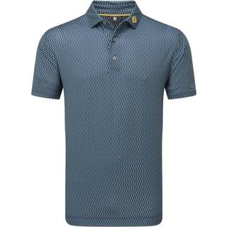 FootJoy Wiggle Print Lisle Herre Poloshirt - Navy/Grey/White - Str. XXL