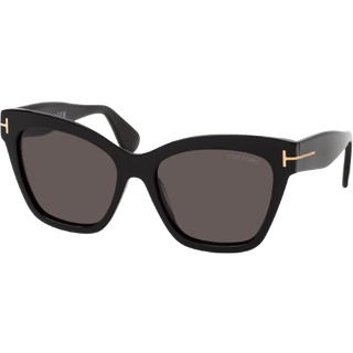 TOM FORD Kvinde FT1217 ELVIRA 01A Solbriller Acetat Sort Røg Sommerfugl Normal