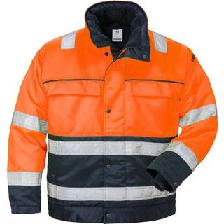 Fristads 100496 Hi Vis vinterjakke kl.3 444 / Arbejdsjakke Hi-Vis Orange/Marine 3XL