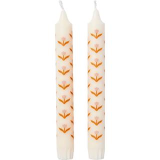 Broste Copenhagen Tulip kronlys 2 pk White-soft pink