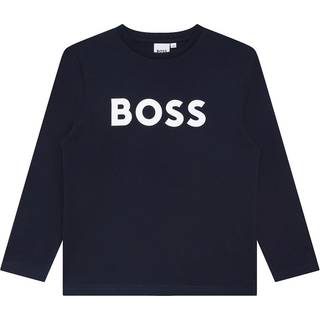BOSS BOSS Blue Logo Crew Neck Long Sleeve Sweatshirt