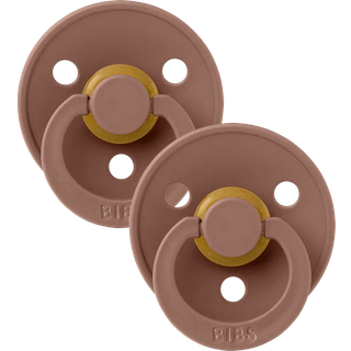 BIBS Rund Colour Sut - 2-Pak - Str. 2 - Naturgummi - Woodchuck/Woodchuck