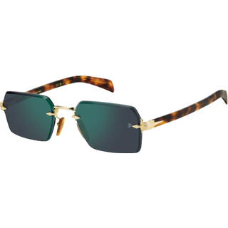 DAVID BECKHAM Mand DB 7109/S 06J/MT Solbriller Metal Guld Havana Grå Geometrisk Spejl