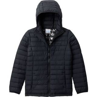 Columbia Kid's Powder Lite II/2 Hooded Jacket Syntetisk jakke Børn størrelse XS farve sort/grå