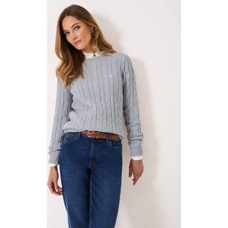 Crew Clothing Crew Clothing Company grovstrikket trøje i bomuld og kashmir