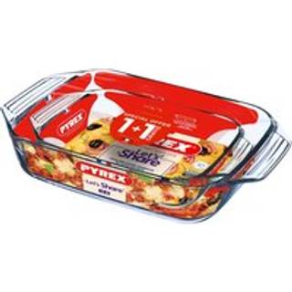 Pyrex ovnfastfade - klar glas - 2 stk.