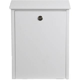 Allux 200 postkasse med cylinderlås, hvid