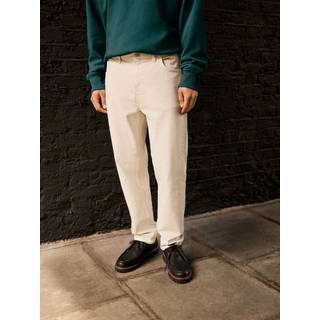 Next Ecru White Regular Tapered Fit Vintage Wash Denim Jeans