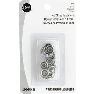 Dritz 16-9 Snap Fasteners White Størrelse 16 (7/16-tommer) 7-tælling