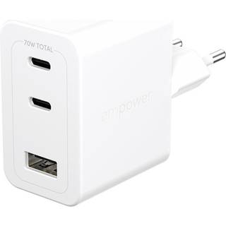 PanzerGlass EMPOWER TURBO 70W C USB-C X2 + USB-A WHITE CHAR