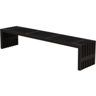 PLUS Rustik trallebænk, sort/fyr - 218 x 49 cm