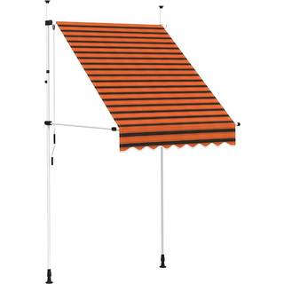 manuel foldemarkise 150 cm orange og brun