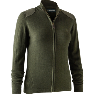 Deerhunter - Lady Darlington Strikcardigan Army Grøn dame 44 Ribejagtogfikseri.dk