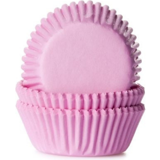 Mini muffinsforme lyserød - ekstra tykt papir 60 stk
