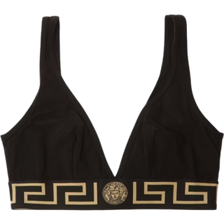 Versace Logo bikini top - black - XL
