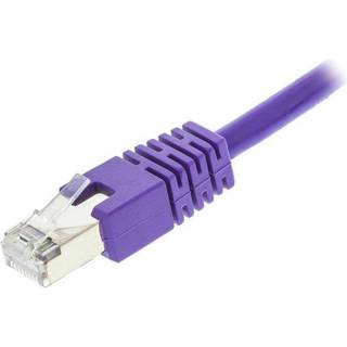 F / UTP Cat6 patch cable, 0.7m, purple