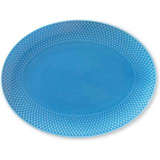 Rhombe serveringsfad, oval, blå