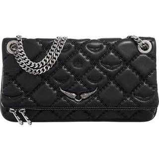 Rock II Quilted Monogram Clutch, Black