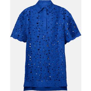 Rebecca Vallance Zaffre broderie anglaise cotton shirt - blue - XS