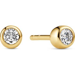 Sif Jakobs Sarzana Uno øreringe i guldbelagt med cubic zirkonia