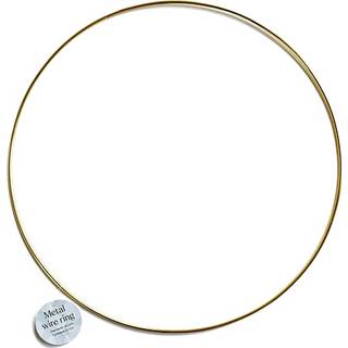 Metal wire ring - gulfarvet
