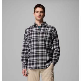 Columbia Cornell Woods Flannel Long Sleeve Shirt Skjorte Herrer størrelse M farve grå