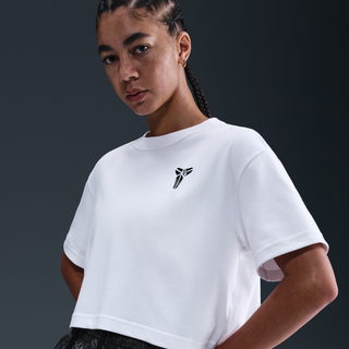Kort Kobe Dri-FIT-basketball-T-shirt til kvinder - hvid - S (EU 36-38)
