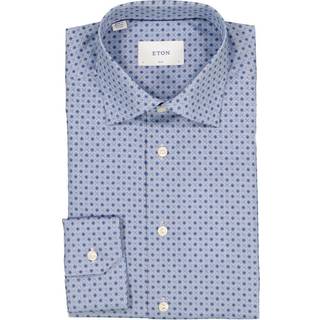 ETON Herren Hemd blau gemustert Slim Fit