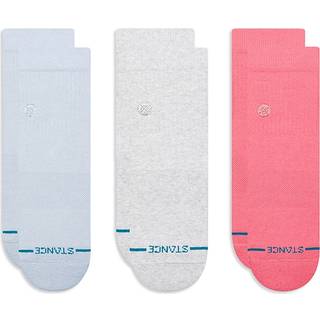 Stance Women's Icon Quarter 3 Pack Multifunktionelle sokker Damer størrelse M farve grå