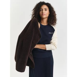 GANT Dame Crewneck sweater med farveblokke (L) Blå