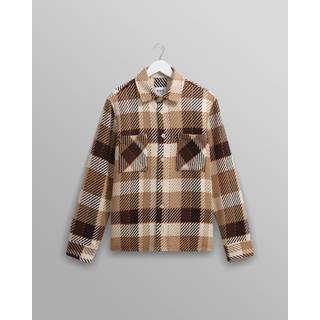 Wax London WHITING OVERSHIRT PIKE CHECK NATURAL / BROWN - XL